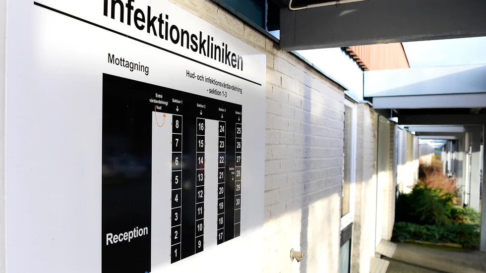Infektionsmottagningen på Länssjukhuset Ryhov i Jönköping. Arkivbild.