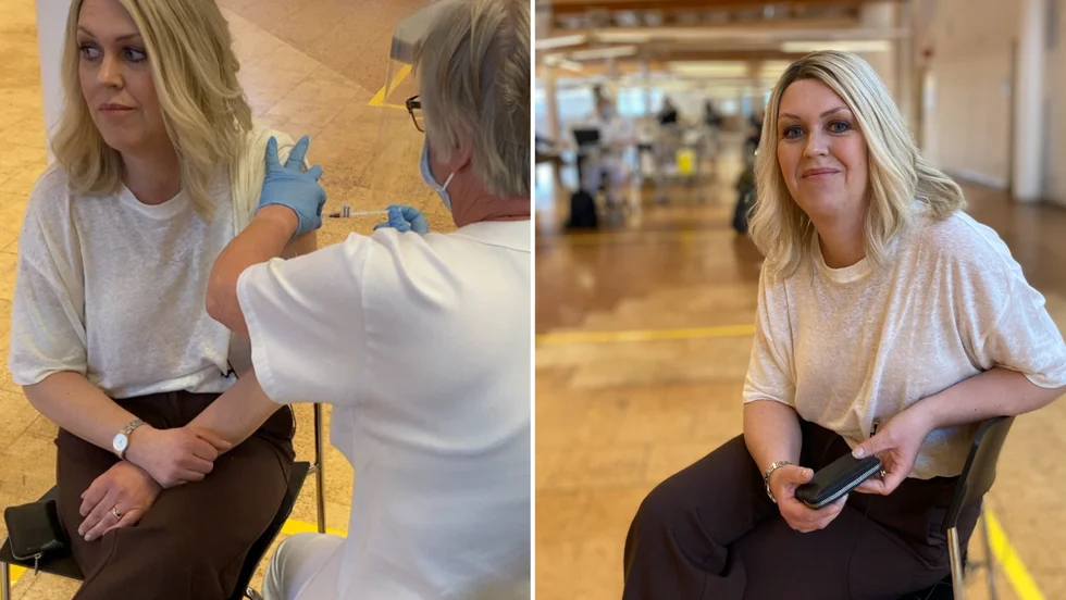 Det är en behandling mot bröstcancer som gör att Lena Hallengren är i riskgrupp och vaccineras nu. 