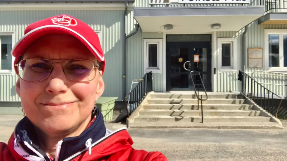 Helena Stenberg på sin första maj-runda på lördagsförmiddagen.