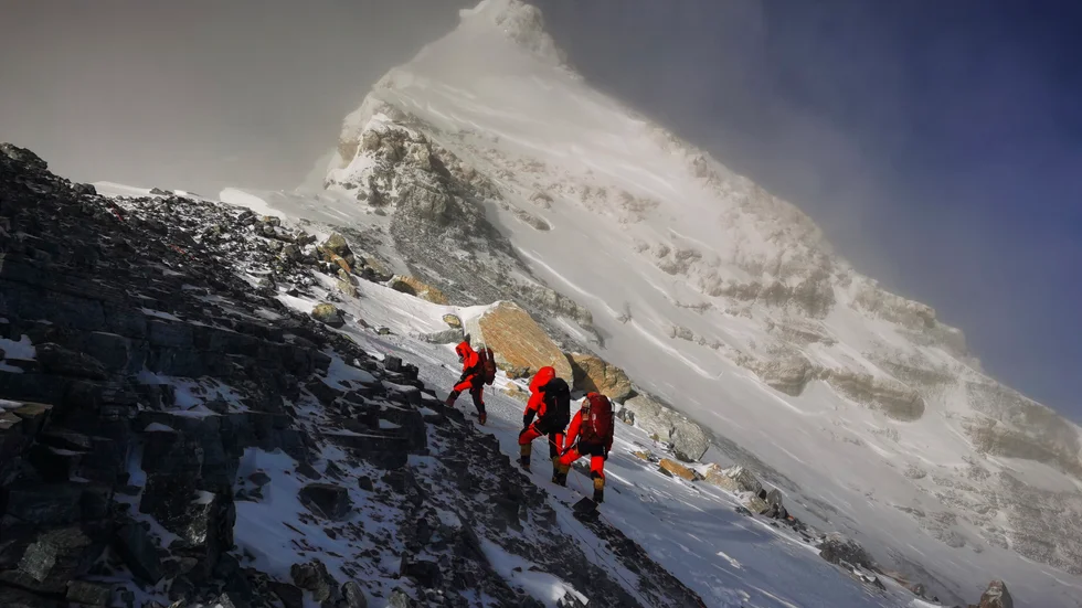 Mount Everest från den kinesiska sidan. Arkivbild.