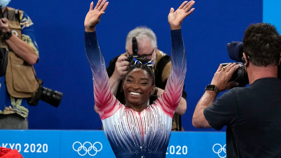 Simone Biles. Arkivbild.