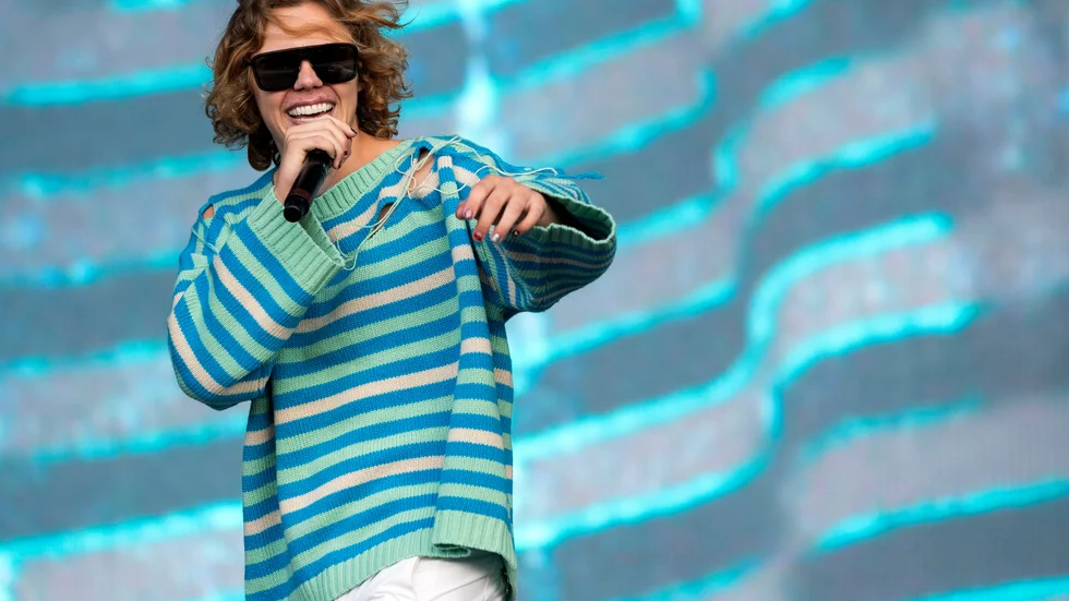 The Kid Laroi vid ett framträdande på Readingfestivalen. Arkivbild.
