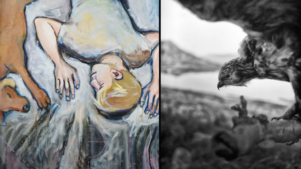 Cecilia Rosenlund har målat och Cecilia Rosenlund har fotat till en utställning som handlar om djur.