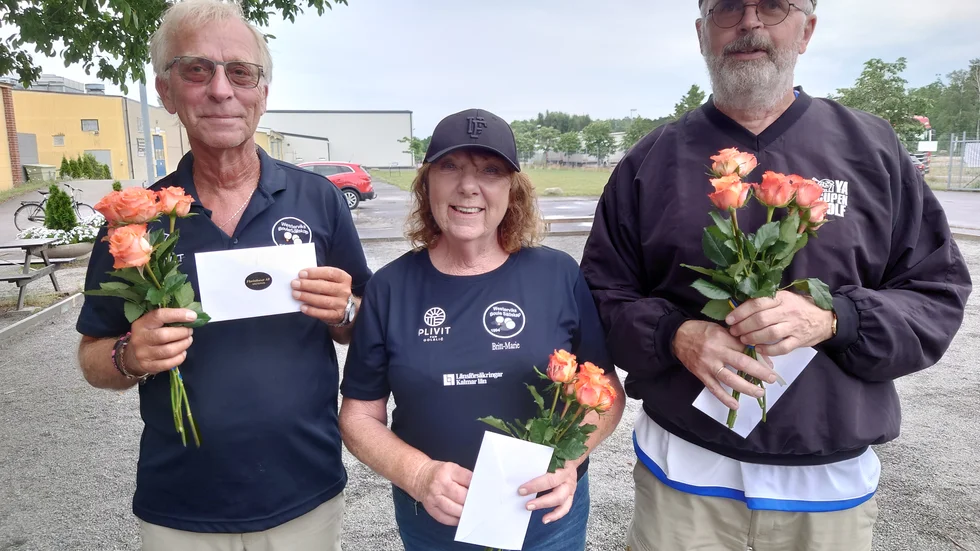 Segrade i Sommartrippeln gjorde från vänster: Bo Eriksson, Britt-Marie Karlsson och Ulf Jönsson.