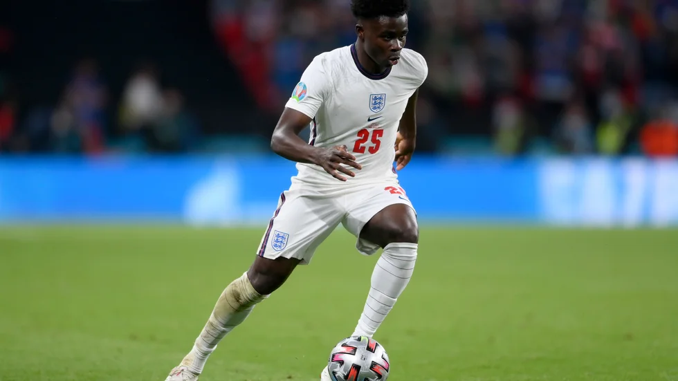 Bukayo Saka på Wembley i London, 11 juli 2021. 