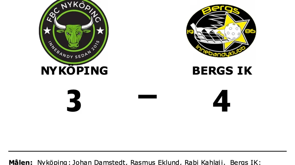 FBC Nyköping förlorade mot Bergs IK