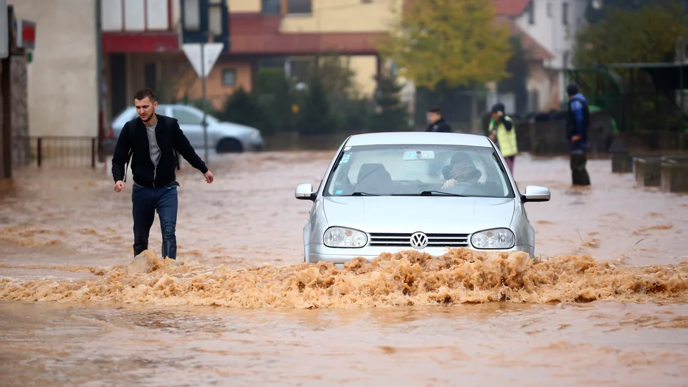 Vattenmassor i Sarajevoområdet Ilidza.
