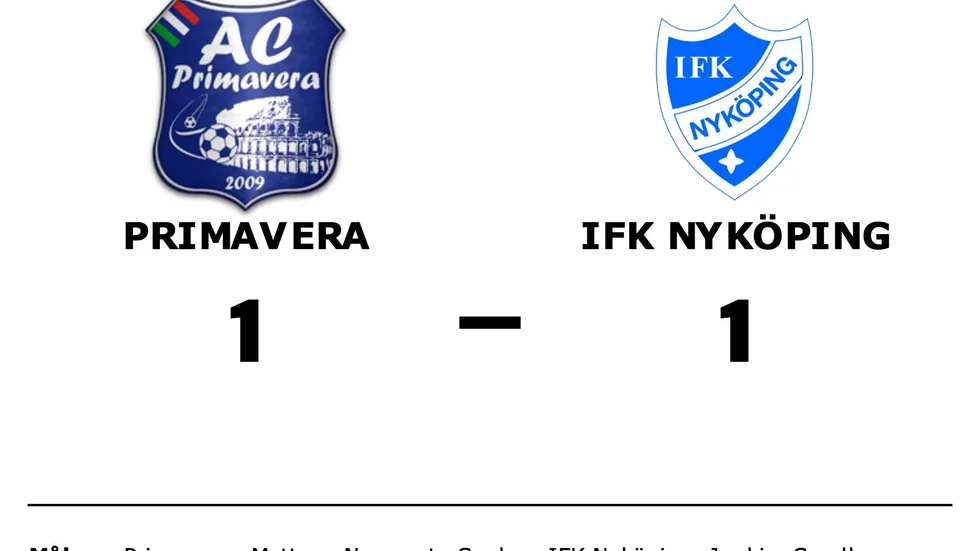 AC Primavera spelade lika mot IFK Nyköping