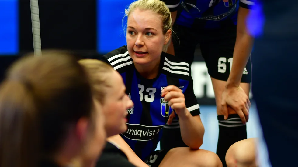 Amanda Delgado Johansson, här efter segermatchen mot Lund, avbröt matchen mot Warberg efter den första perioden.