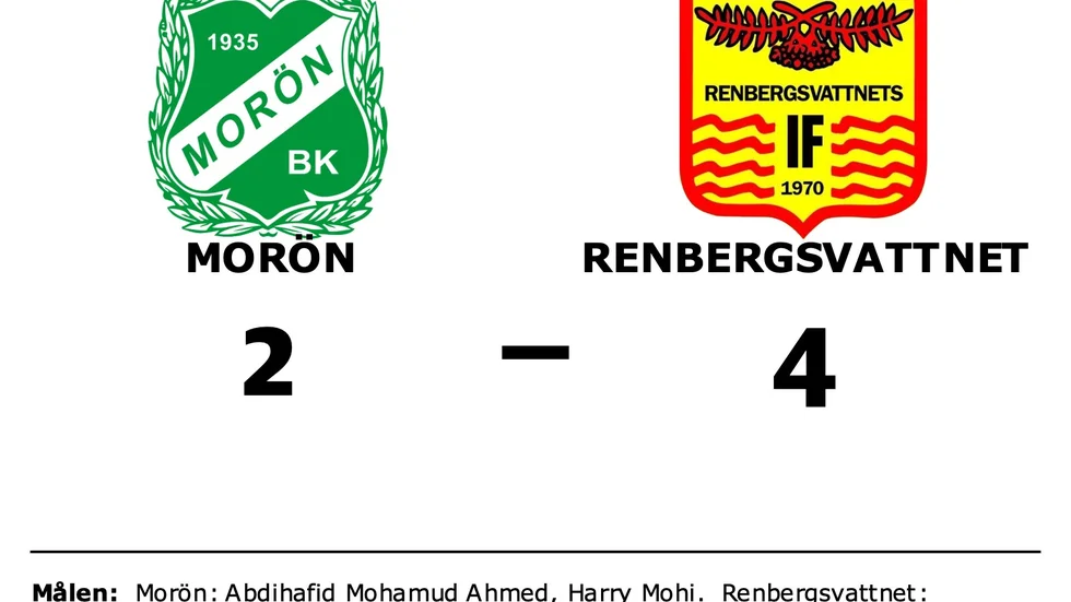 Morön BK 2 förlorade mot Renbergsvattnets IF