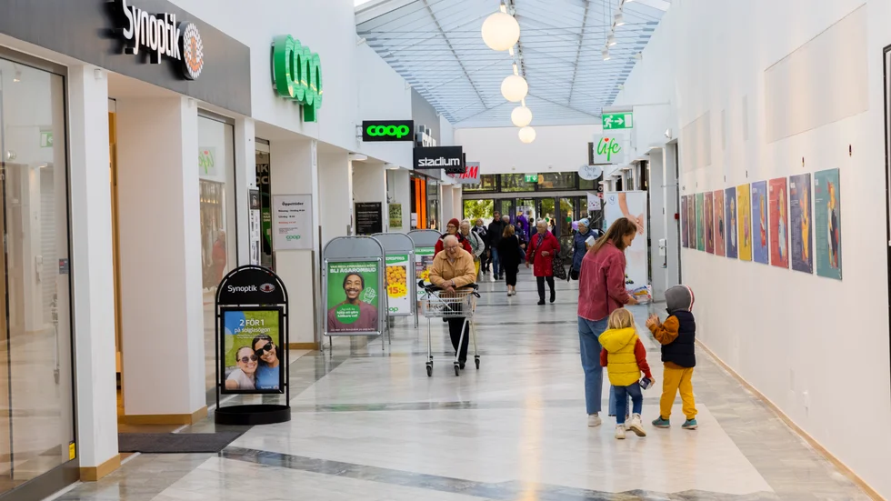Visby galleria, oftast kallad Coop-gallerian, på Östercentrum.