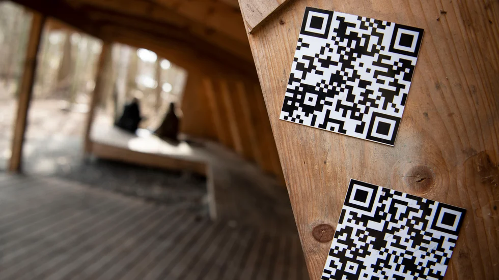 En QR-kod kan resultera i en dansupplevelse för mobilanvändaren. Bilden är tagen vid ett annat tillfälle.