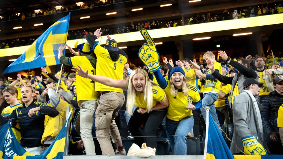 Många såg VM-kvalmatchen på plats. Ännu fler hemma i sofforna. Arkivbild.