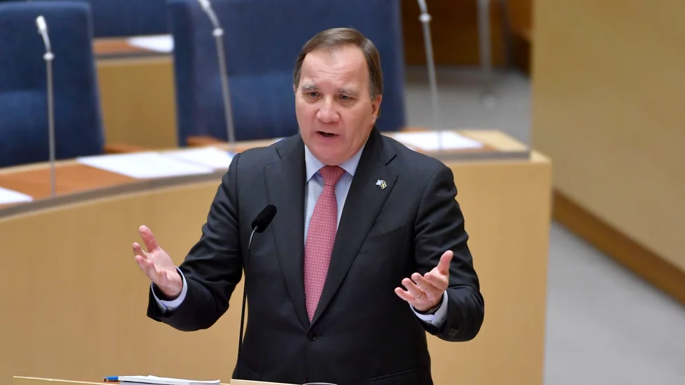 Statsminister Stefan Löfvens (S) sista frågestund i riksdagen. Arkivbild.