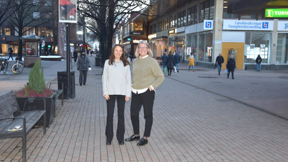 Cecilia Frank (t v)  och Maria Broman, Visit Skellefteå, är optimistiska vad gäller utvecklingen av Skellefteå som konferensstad.