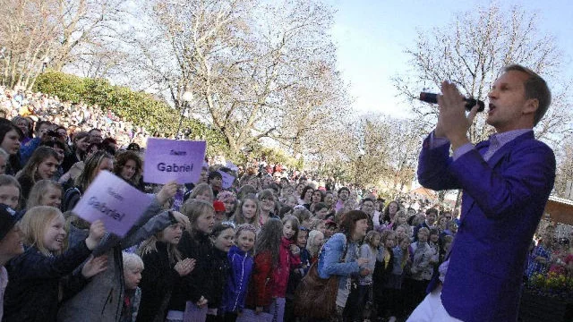 Gabriel Forss och hans kör satte publikrekord i Stadsparken den 17 april 2011.