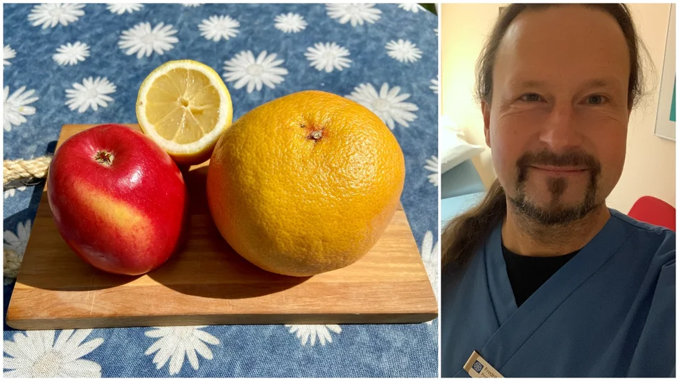 I studien kan man se ett signikfikant samband mellan hög konsumtion av äpplen och citrusfrukter och sänkt blodtryck. "Men mer forskning kommer att behövas", säger Fredrik Nyström, professor i internmedicin vid Linköpings universitet.
