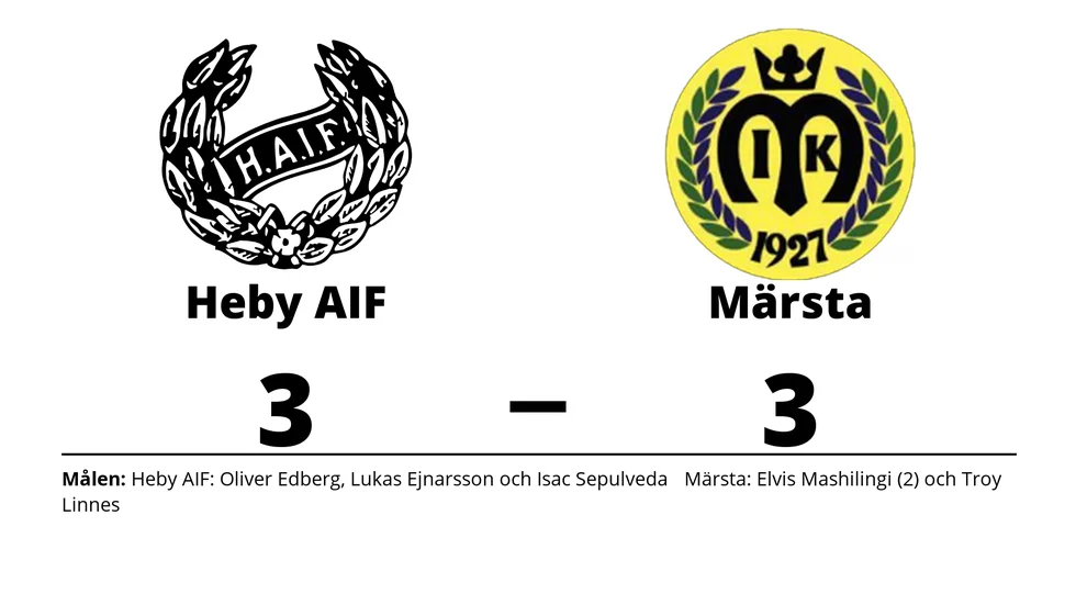 Heby AIF spelade lika mot Märsta IK
