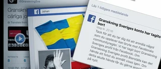 Granskning Sveriges Facebooksida nedsläckt efter deras hot