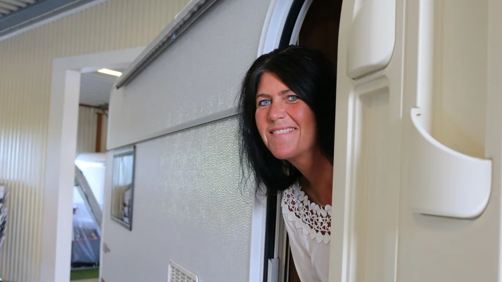 Åsa jobbar på företaget Caravan i Torshälla.