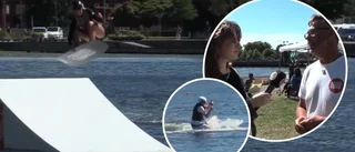 Se invigningen av den nya wakeboardbanan – vi livesände från Eskilstunaån