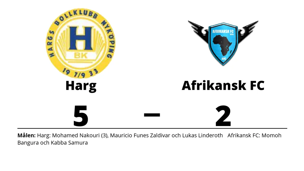 Hargs BK vann mot Afrikansk FC