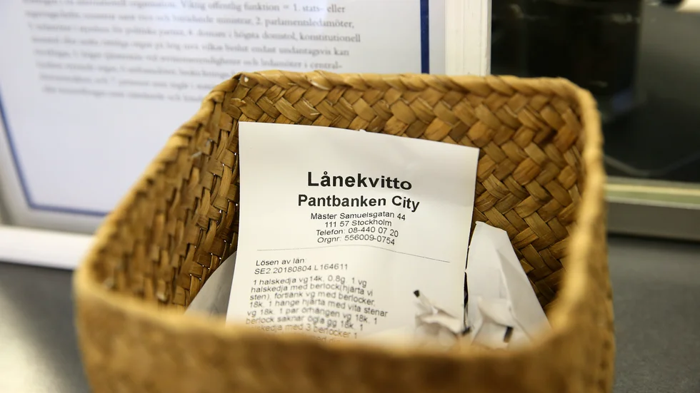 Genrebild. Lånekvitto från seriös aktör.