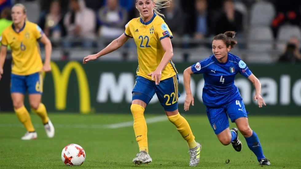 Olivia Schough är en av tre Unitedspelare i truppen.