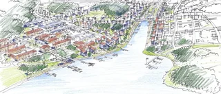 Sjöstaden Strängnäs växer – nya marinan läggs på plats