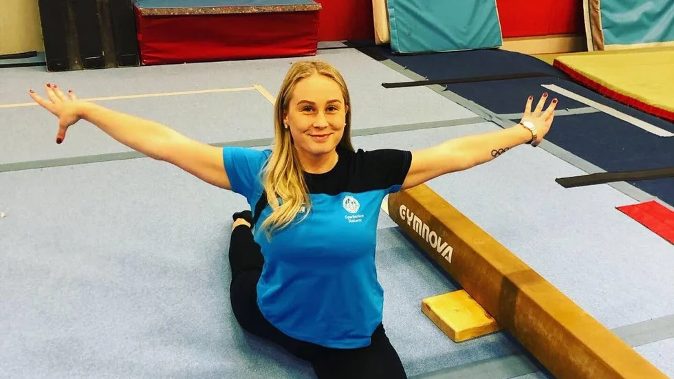 Förre OS-deltagaren Emma Larsson var på plats att tränade de yngre förmågorna.
