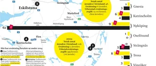 Här är vägarna i länet som skadar ditt fordon