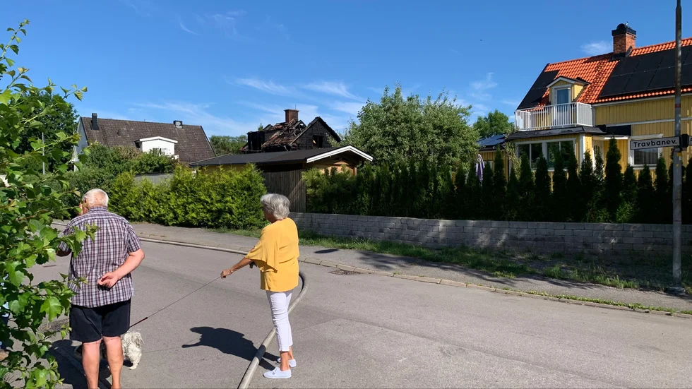 Boende i området blev vittnen till händelsen.