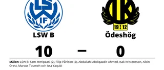 Målfest när LSW B krossade Ödeshög
