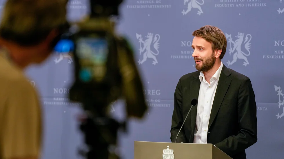 Norska näringsministern Jan Christian Vestre.