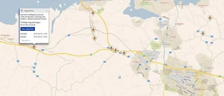 Vägarbete stängde ett körfält på E 20