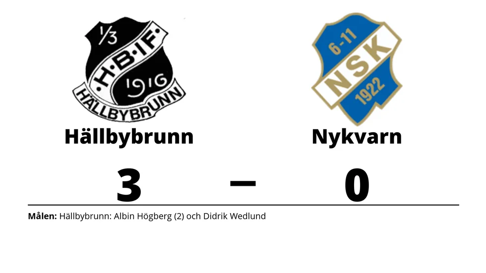 Hällbybrunns IF vann mot Nykvarns SK