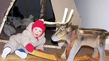 Barnverksamhet vid Jokkmokks museum.  Fotograf: Marie Ridderström