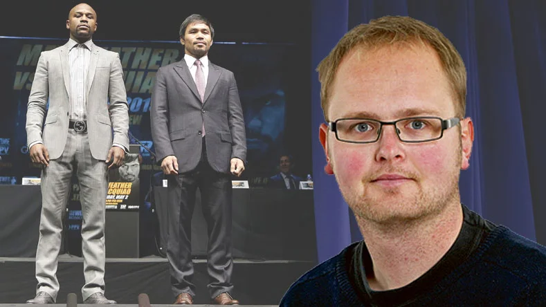 Montage: Corren.se. Viaplay tar 499 kronor för boxningsmatchen mellan Floyd Mayweather och Manny Pacquiao.
