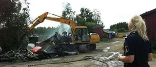 Brand i ladugård