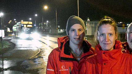 Nattvandrarna Stefan Rooswall, Mirelle Rapp och Rolf Armerö