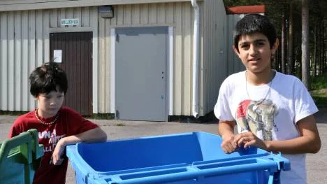 Zeke Nilsson Tim och Muhammed Reza Luther, upptäckte att det brann i sophuset i bostadsområdet Forsheden i Gällivare.