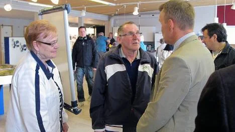 Siri Karvonen Niva och Eilert Niva, Malmberget, hade många frågor att ställa till Lars-Eric Aaro, LKAB:s verkställande direktör.FOTO: John Filipsson