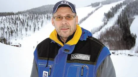 Jalle Svanberg i sitt rätta element: en skidbacke.