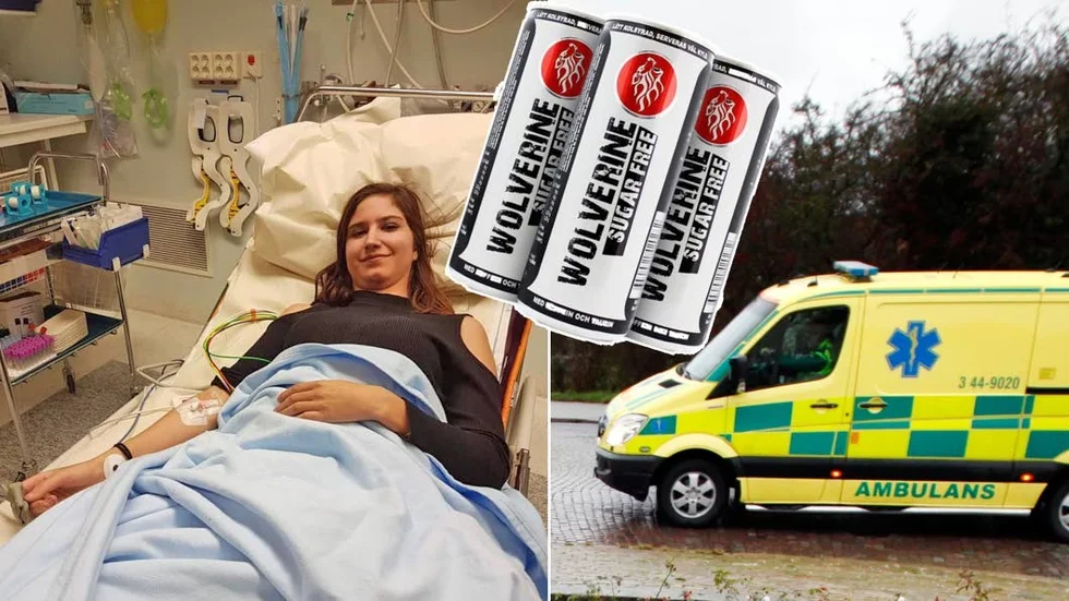 Matilda Bolin svimmade och hamnade på lasarettet efter att ha druckit energidryck.