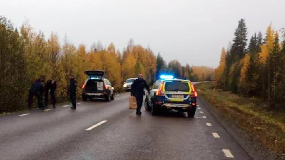 Här grips mannen.