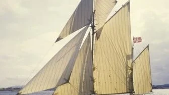 "Wyvern" för fulla segel. 
Foto: Stavanger maritime museum/MUST