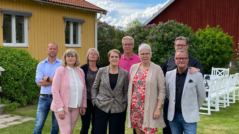 Bakre raden från vänster: Jacob Sandgren, Anneli Bengtsson, Robert Skoglund, Martin Alm. Främre raden från vänster: Pia Carlsson, Lena Hallengren, Monica Johansson, Roger Ljunggren.
