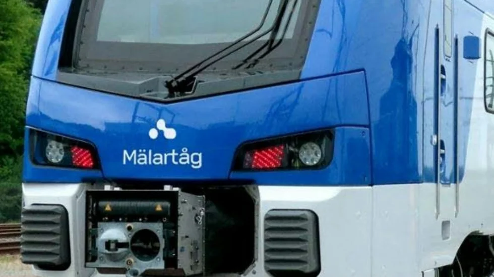 Nya Mälartågen har utsatts för klotter.