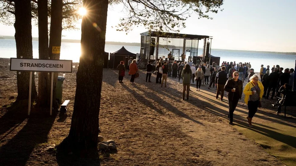 Strandscenen. Bild från fjolårets festival.