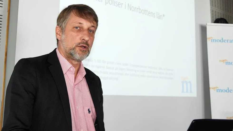 Satsningar. Krister Hammarbergh presenterade Moderaternas vårbudget i Luleå.